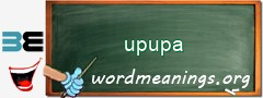 WordMeaning blackboard for upupa